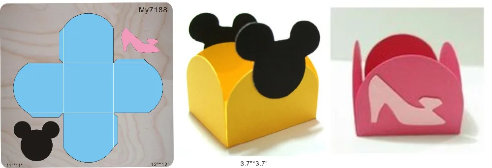 

Mouse head, high heels, Box Wooden dies MY // Scrabooking