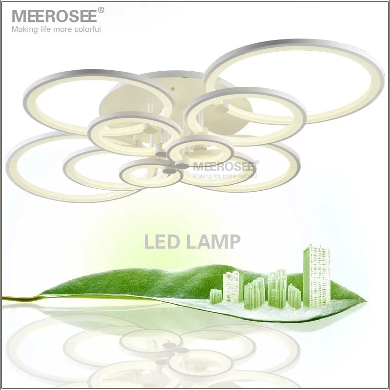 

White LED Ring Light Fixture LED Chandelier Lustre Light Large Flush Mounted LED Circles Lamp for dining sitting bedroom