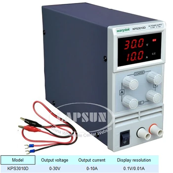 

KPS 3010D 3010 Adjustable High Precision Double LED Display Switching DC Power Supply Protection 30V 10A 110V / 220V 0.1V/0.01A
