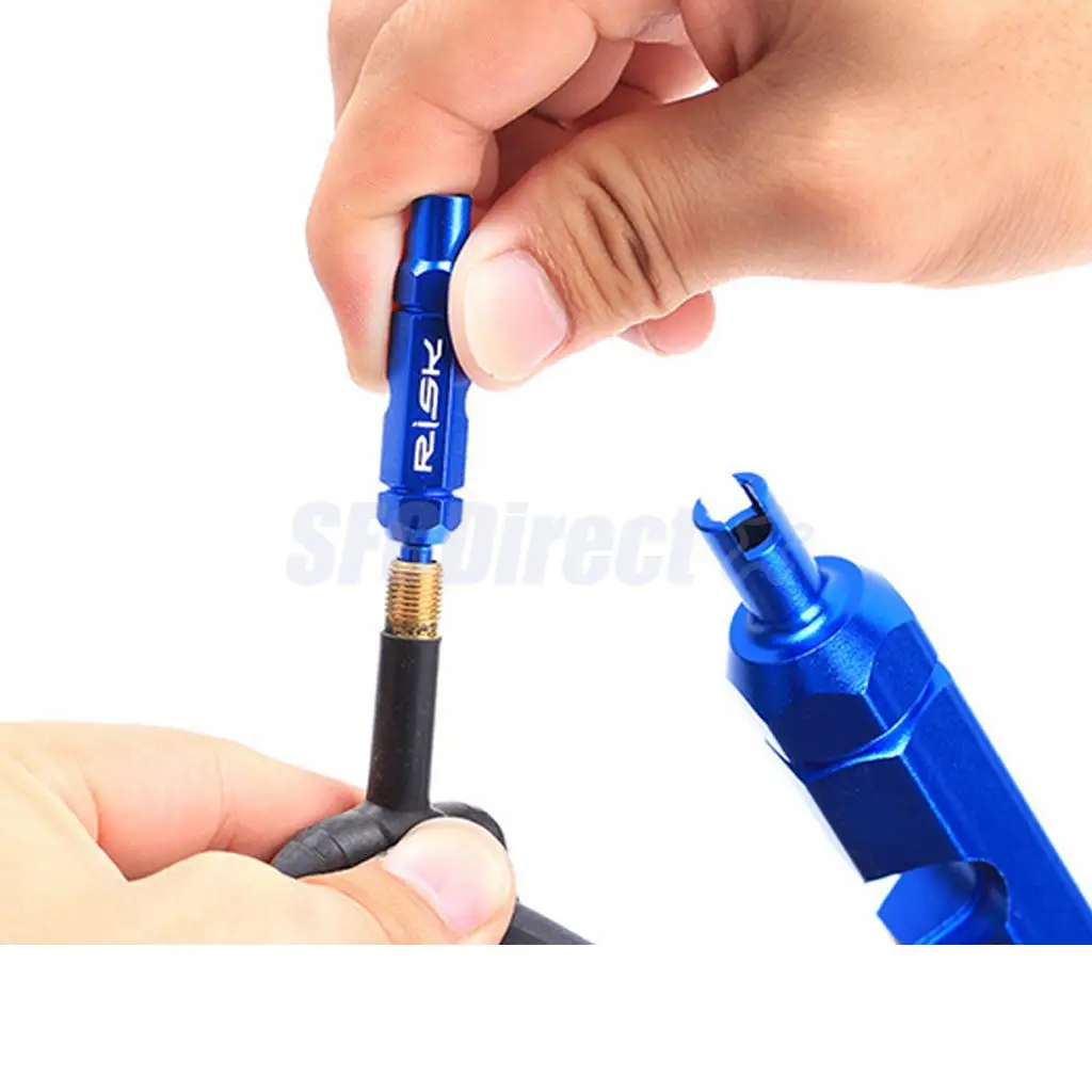 Aluminum Alloy Bicycle Schrader Valve Core Tool Tube Multifunction Bike Tires Repair Tools Extension Rod Remove Wrench