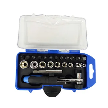 

23pcs Mini Ratchet Wrench Set Screwdriver Rod Slotted Phillips Hex Torx Bits Set Quick Hex Socket Wrench Hand Tool