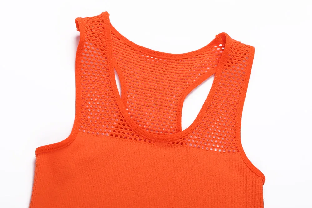 HEAL оранжевый спортивный жилет для женщин, майка для спортзала без рукавов, Спортивная рубашка, спортивный топ, майки для женщин, одежда для бега, жилет для бега