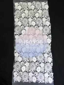 

Popular African Lace Fabric High Quality French Lace / Net Lace / 3D flowe Embroidery Lace Fabric For Wedding Dress