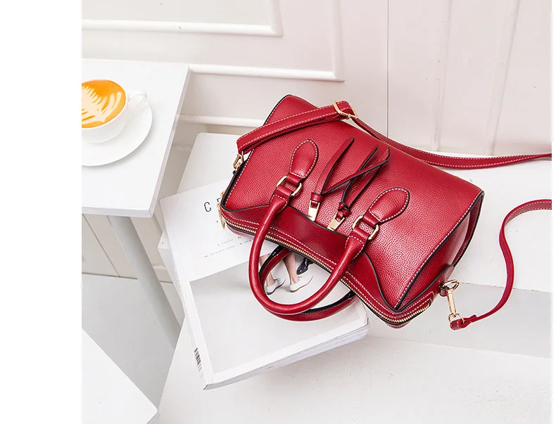 Women Pebbled Genuine Leather Handbag Women's Fashion Boston Shoulder bag Female Solid Tote Cowhide Crossbody Top-Handle Satchel (11)
