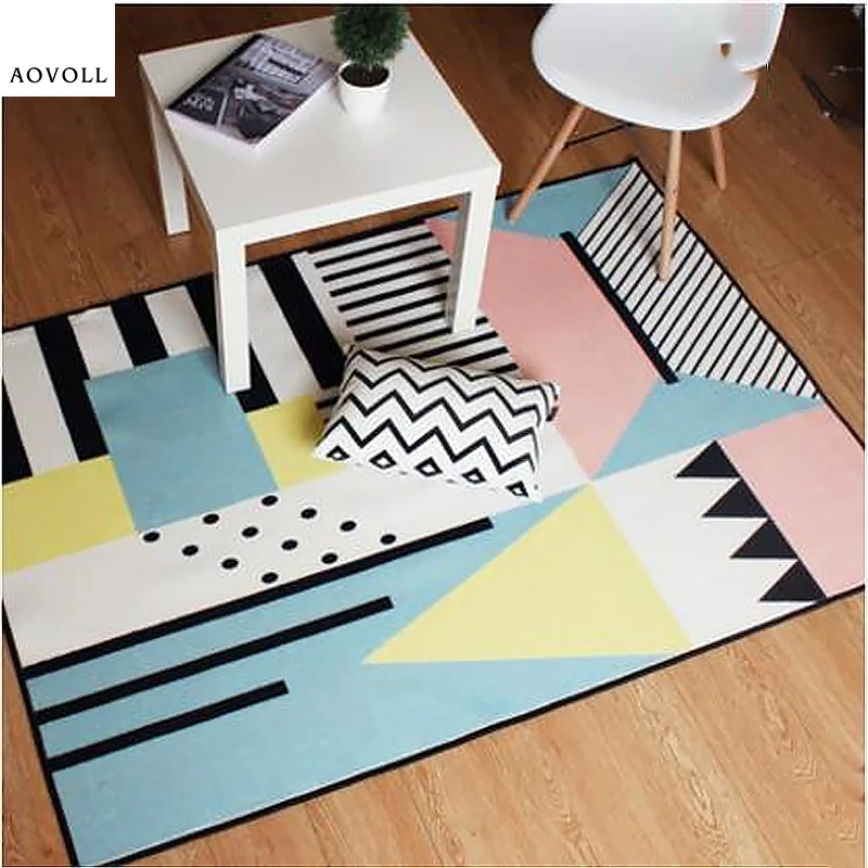 

AOVOLL 2018 New Nylon Lovely Nordic Carpets For Living Room Bedroom Kid Room Rugs Home Carpet Floor Door Mat Fashion Area Rug