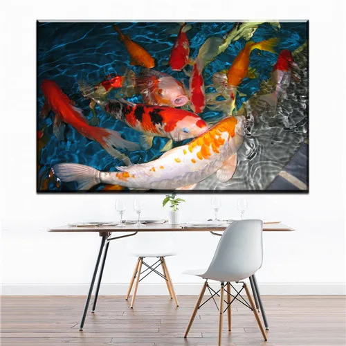 XX685 Koi Fish Wall Art китайская живопись Настенная живопись на холсте домашний декор Современная Настенная картина для гостиной - Цвет: XX681