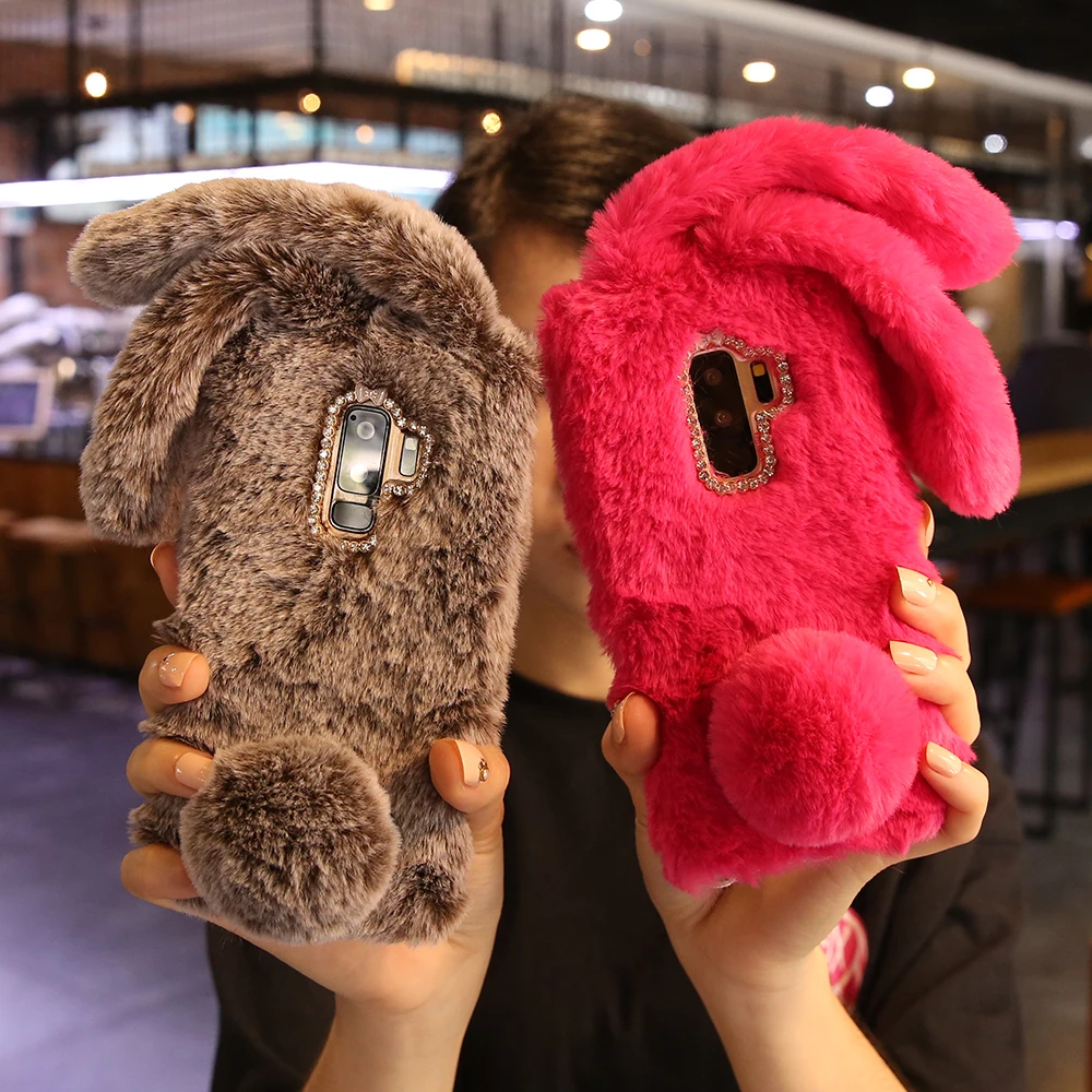 KISSCASE с милыми заячьими ушками чехол на samsung S8 S9 плюс примечание 9 самсунг а5 2017