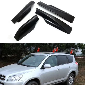 

4pcs Roof Rack Covers Rail End Plastic Car Outdoor Replacement For Toyota RAV4 XA30 2006-2012 Accessories Practical Parts