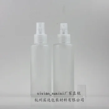 

100ml clear frosted Glass travel refillable perfume bottle with clear plastic atomizer/sprayer,perfume container