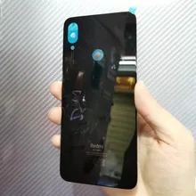 Для Xiaomi Redmi note 7 стеклянная задняя крышка батарейного отсека с клеем CE логотип панель Задняя Дверь Корпус чехол с клеем