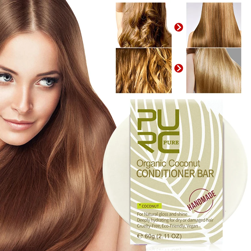 Organic Coconut Conditioner Bar Vegan Handmade Repair Damage Frizzy Hair | Красота и - Цена: 105,04 - 319,13 руб.