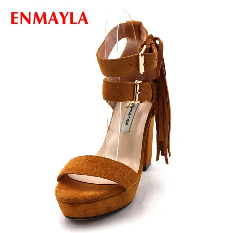 

ENMAYLA Summer Shoes Platform Shoes High Heels Sandals Women Party Wedges Womens Shoes Sandals Buckle Strap Ladies Shoes