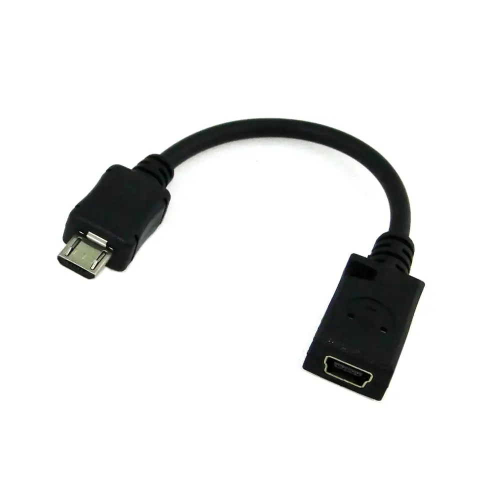 Micro USB Laki-laki ke Perempuan Mini USB Adapter Kabel untuk Tablet PC/MP3/Ponsel/GPS mp4