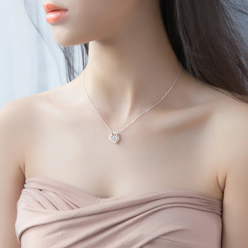 

2019 New Fashion 925 Sterling Silver Elegant Luxury Necklaces for Women Adjustable Size