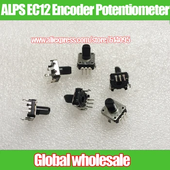 

6pcs Japan ALPS EC12 Encoder Potentiometer / with step 24 points / handle length 10MMF