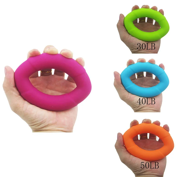 Hand Grips Muscle Power Training Green Rubber Ring Exerciser Finger