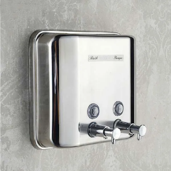 304 stainless steel double soap dispenser wall mounted hand Lotion