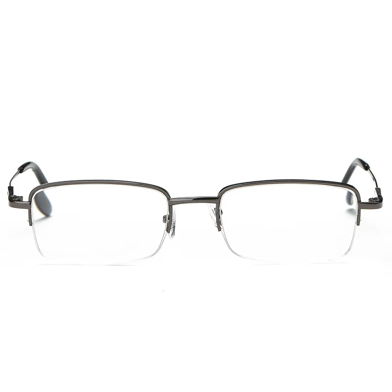 Полуободок считыватель стекла гибкие металлические очки для чтения квадратные +