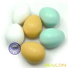 Bescon деревянные яйца-6 штук пасхальные DIY яйца-детские игры кухня игра еда игрушка искусственный яйцо 3 цвета