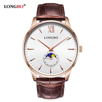 

2018 Longbo Brand Luxury Brief Design Analog Leather Watches Couple Men Women Waterproof Quartz Fashion Wristwatch Montre Homme