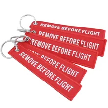 5 шт. мобильный телефон ремешок двухсторонняя Красная Вышивка remove Before Flight брелок для ключей ключ мотоцикла Кольцо Цепь мобильные ремни