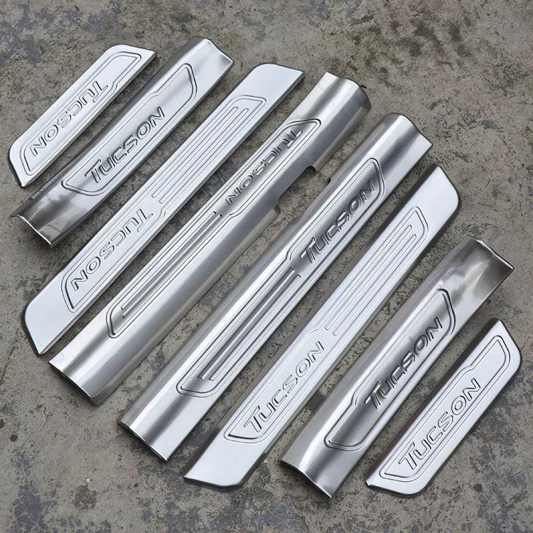 

High-quality stainless steel Plate Door Sill Welcome Pedal Car Styling Accessories For Hyundai Tucson 2015 - 2018