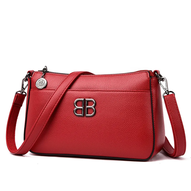 2019 جديد أزياء لينة جلدية أنيقة حقائب النساء حقائب جلد طبيعي صغيرة الأزياء Crossbody حقائب للنساء حقيبة كتف