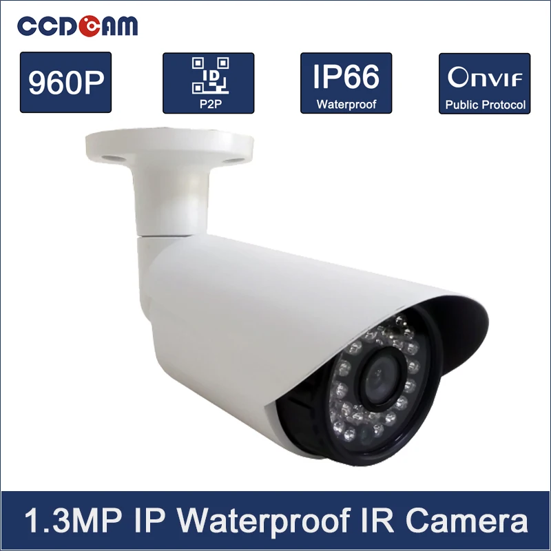 

CCDCAM Free Shipping HD 960P IP Camera Outdoor Mini Onvif CCTV System IR Night Vision P2P 1.3MP Security Camera System