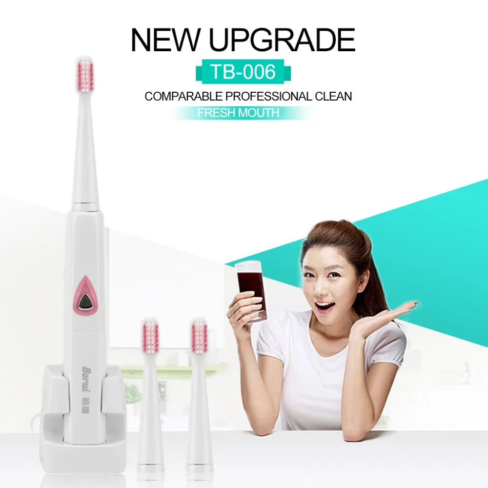 

TB-006 Wireless Inductive Charging Electric Toothbrush Children Adult Comfortable Ultrasonic Sonic Electric Tooth Brush