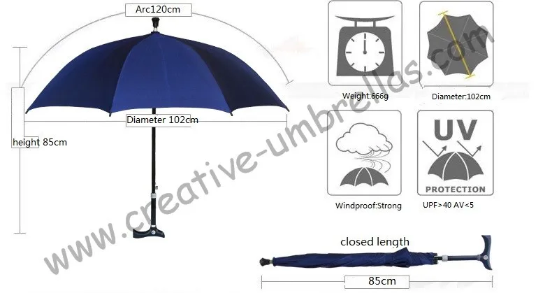 2 шт./лот, нерушимая самообороны Регулируемый костыль восхождение зонтик, двойной мост стекловолокна ветрозащитный зонтик 100 кг подшипник