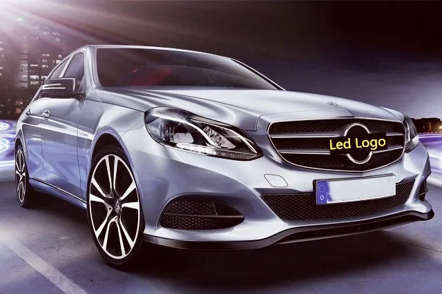

eOsuns Illuminated Car LED Light Front Grille Star Logo Emblem Badge for Mercedes Benz Imported C200 fashion travel version