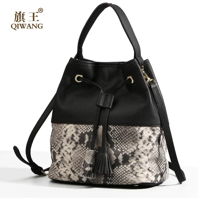 Qi Fashion Women S Bucket Bag Genuine Leather For Famous Qi Fashion Women S Bucket Bag Genuine Leather For Famous Brand Snakeskin Handbag Australia Las