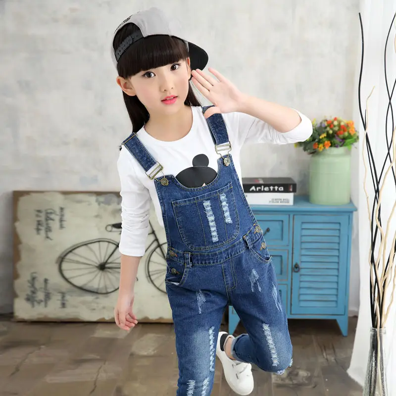 Джинсовый комбинезон для девочек 3 13 лет с карманами|girls jean overalls|jeans overalls for girlsoveralls