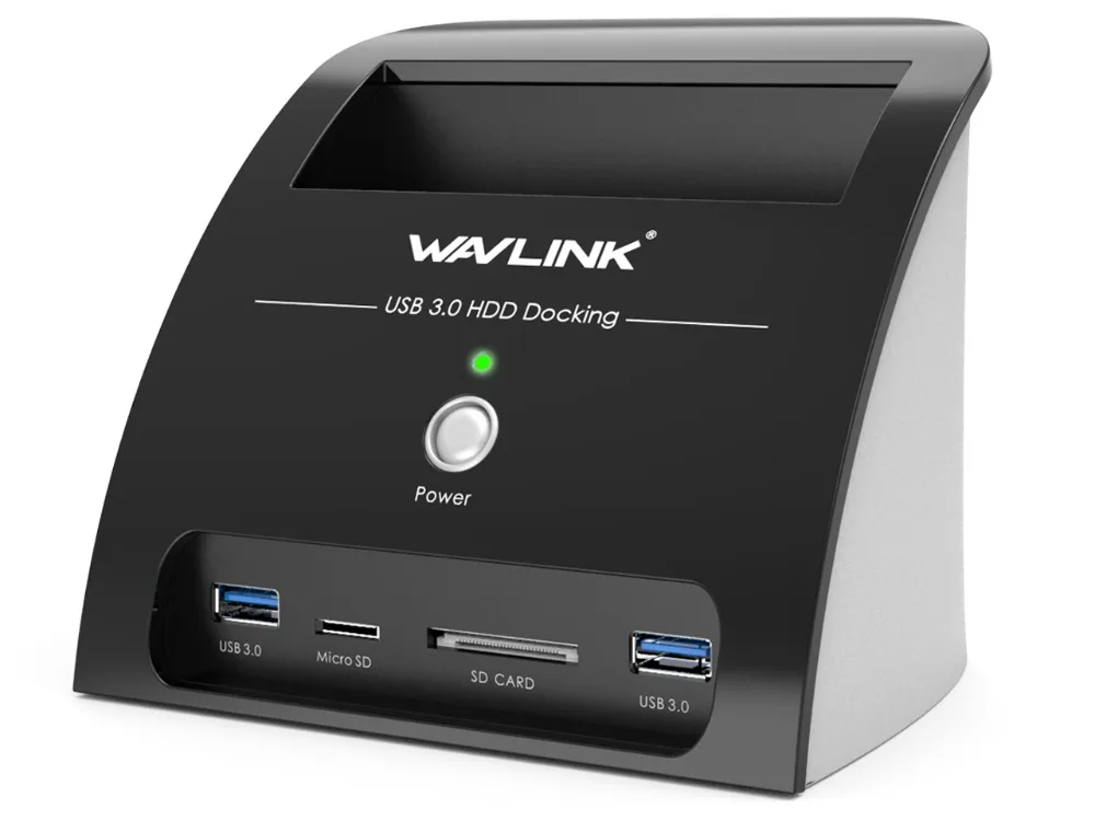 Wavlink 2," 3,5" SATA HDD док-станция USB 3,0 концентратор жесткий диск Внешний корпус кардридер слот Micro SD для 2," 3,5" HDD SDD