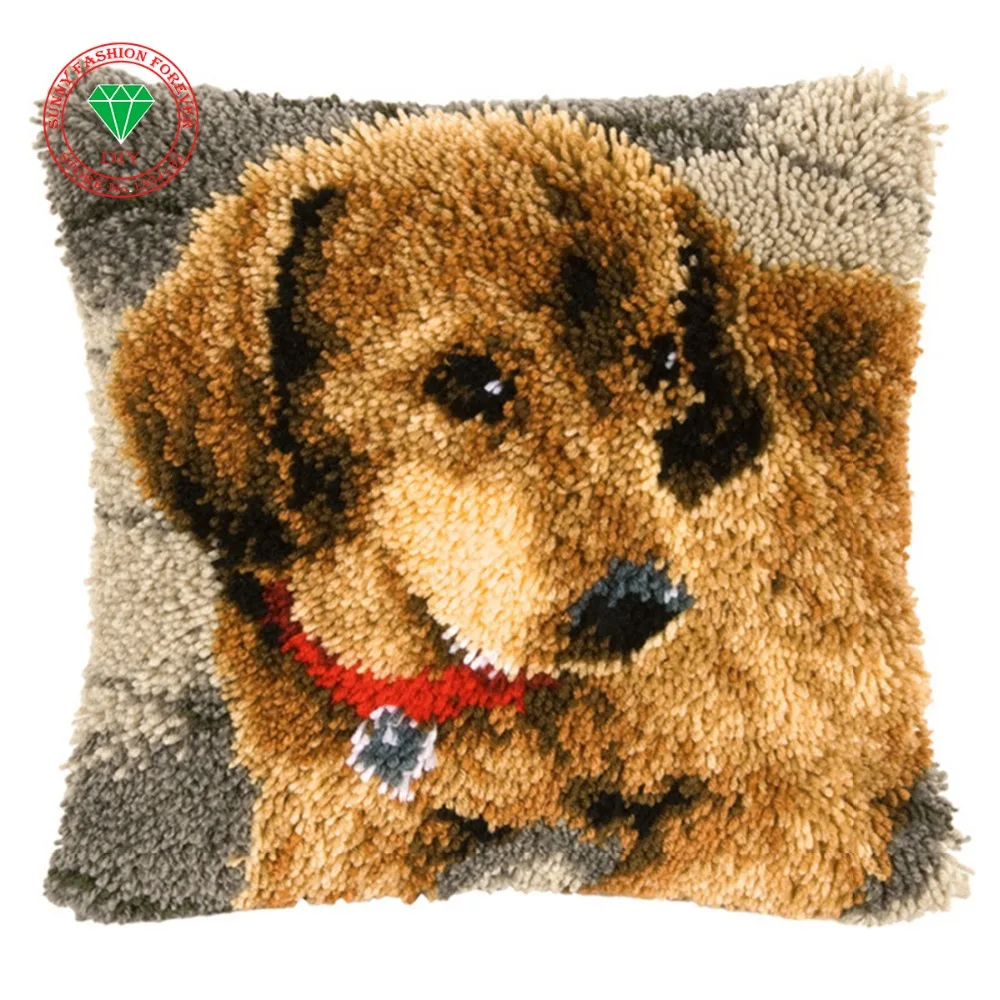 Buy Dog pillow cushion decor carpet Latch hook rug