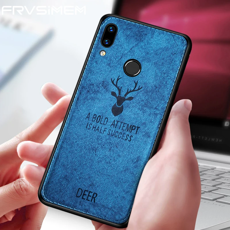 

Frabric Deer Cloth For XiaoMi Mi 9 SE 8 Lite A1 A2 RedMi Note 7 6 5 Pro 5A 6A S2 GO Soft Business Silicone Case Patterned Cover