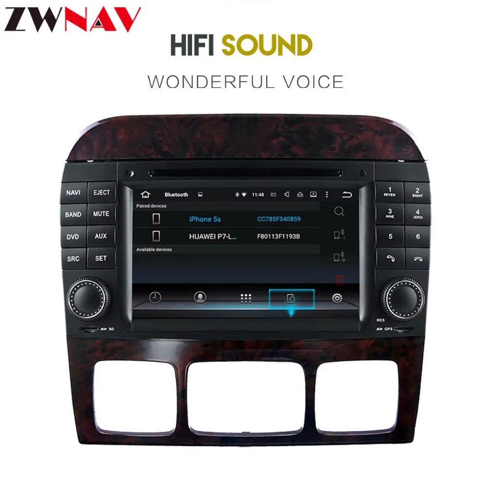 Discount Octa 8 core Android 8.0 Head unit For Mercedes Benz S W220 1998-2005 2din Car multmedia DVD Player Radio GPS Navigation stereo 2