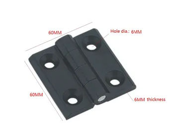 

5PCS BLACK 6mm Mount Hole Zinc alloy die-casting hinge Closet Cabinet Door Butt Hinge 60mm x 60mm Bearing Hinge