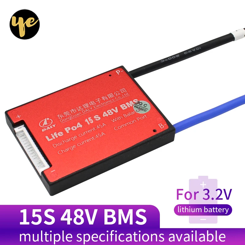 3 2 в 48 LifePo4 15 S bms 25A 35A 45A 60A 18650 батарея PCM защиты доска BMS с балансный литиевый