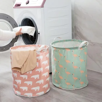 

OTHERHOUSE Waterproof Laundry Basket Foldable Laundry Bag Clothes Organizer Kids Toy Storage Buckets Laundry Hamper Large