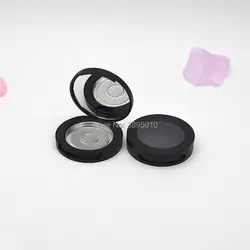 40 мм пустой черный румяна компакты, DIY с круглым Класс Eyeshadow порошок чехол, Пластик элегантный помада коробка F550