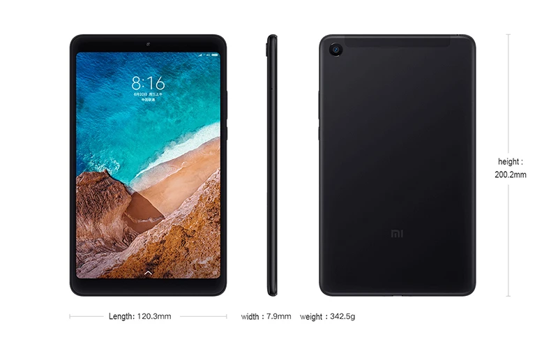 Xiaomi mi Pad 4 LTE Wifi 4 Гб 64 Гб " 16:9 mi Pad 4 Snapdragon 660 AIE Core 12.0MP+ 5.0MP Xiao mi Tablet Pad