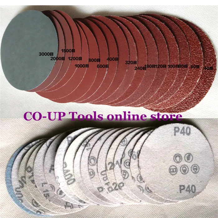 

100pcs 125mm Sanding Discs Sander Sheets Circular Sandpaper 40-2000 Grit Available