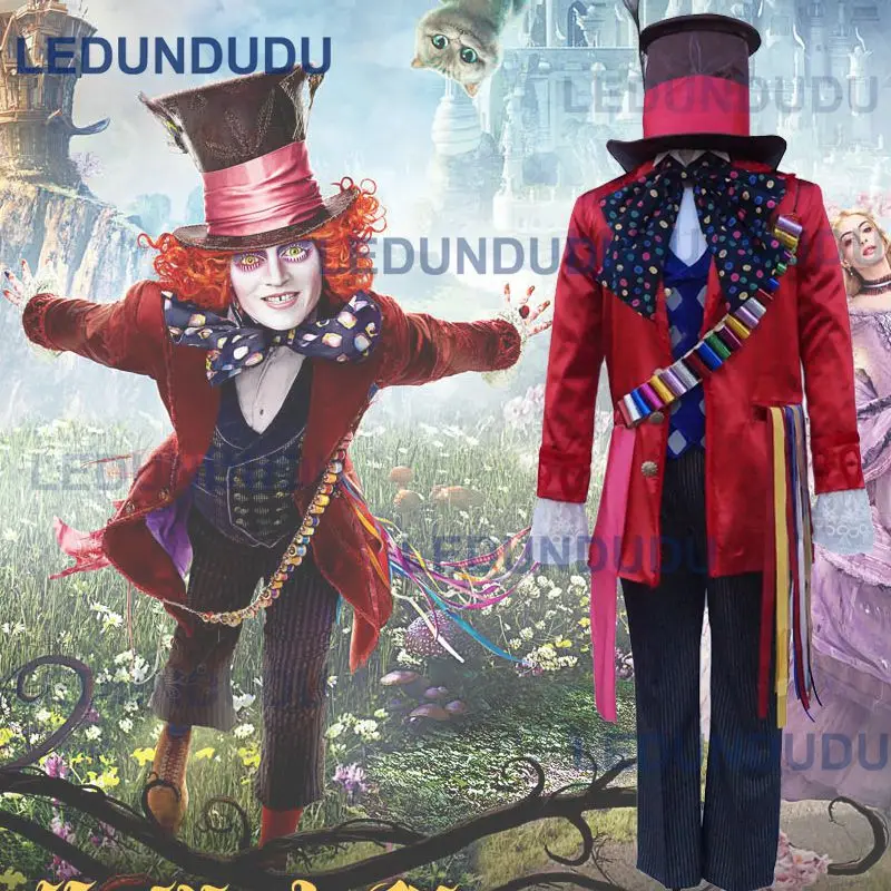 Алиса в стране чудес 2 Mad Hatter/Tarrant Hightopp карнавальный костюм Хэллоуин карнавальные