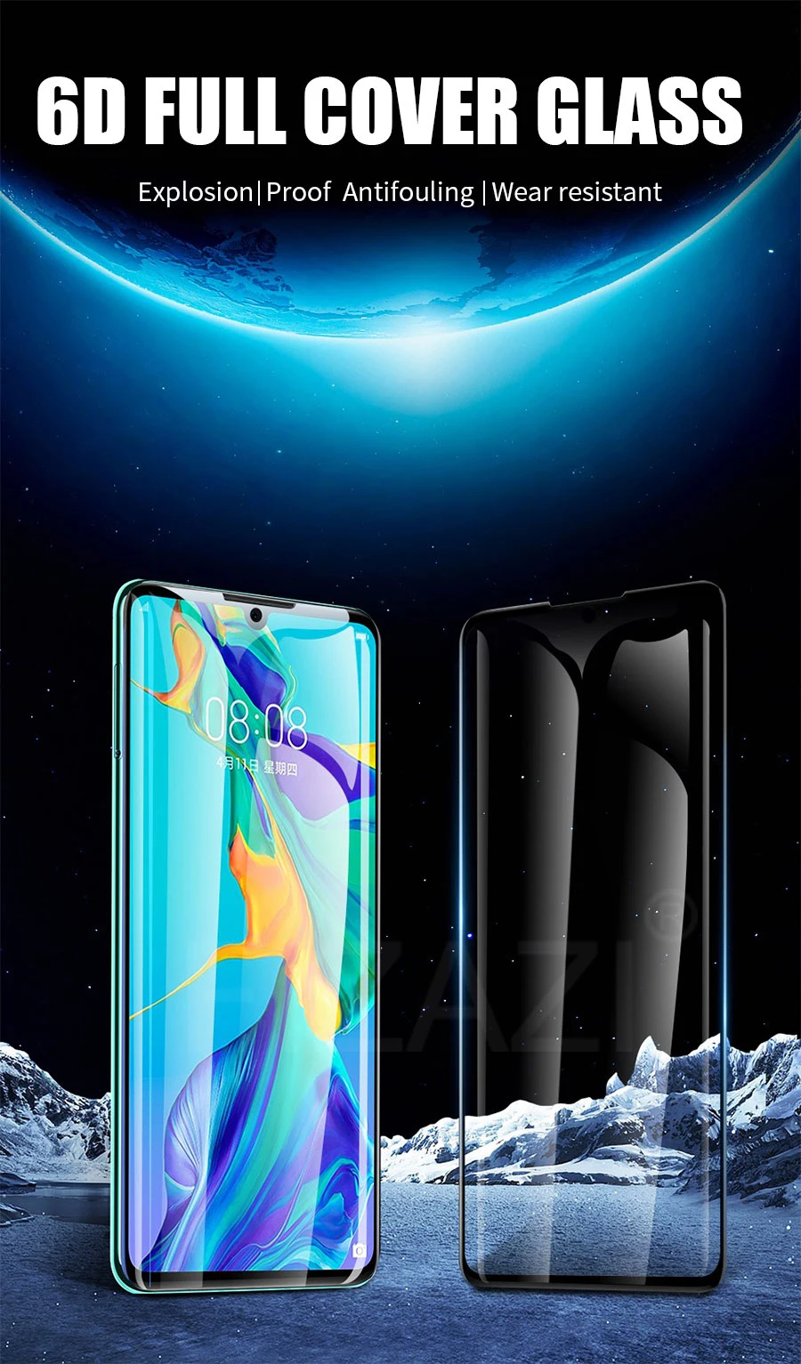 Fizazi 6D полное клеевое Покрытие Закаленное стекло для huawei P30 P20 Pro mate 20 Lite Nova 3 3i 4 4e P Smart Plus Защитная пленка для экрана