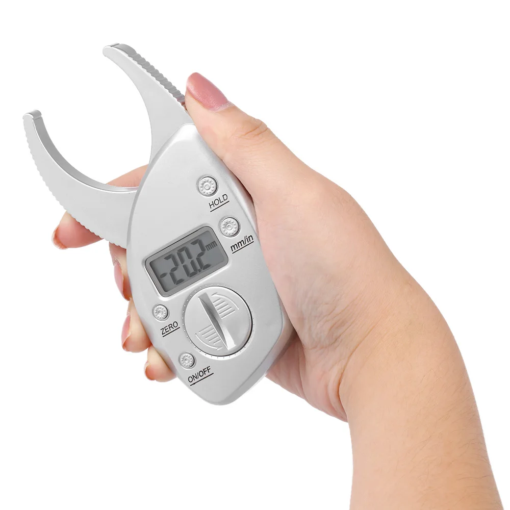 Электронный измеритель жира Цифровой штангенциркуль Skinfold суппорт ЖК-дисплей мышечный тестер кожи анализатор