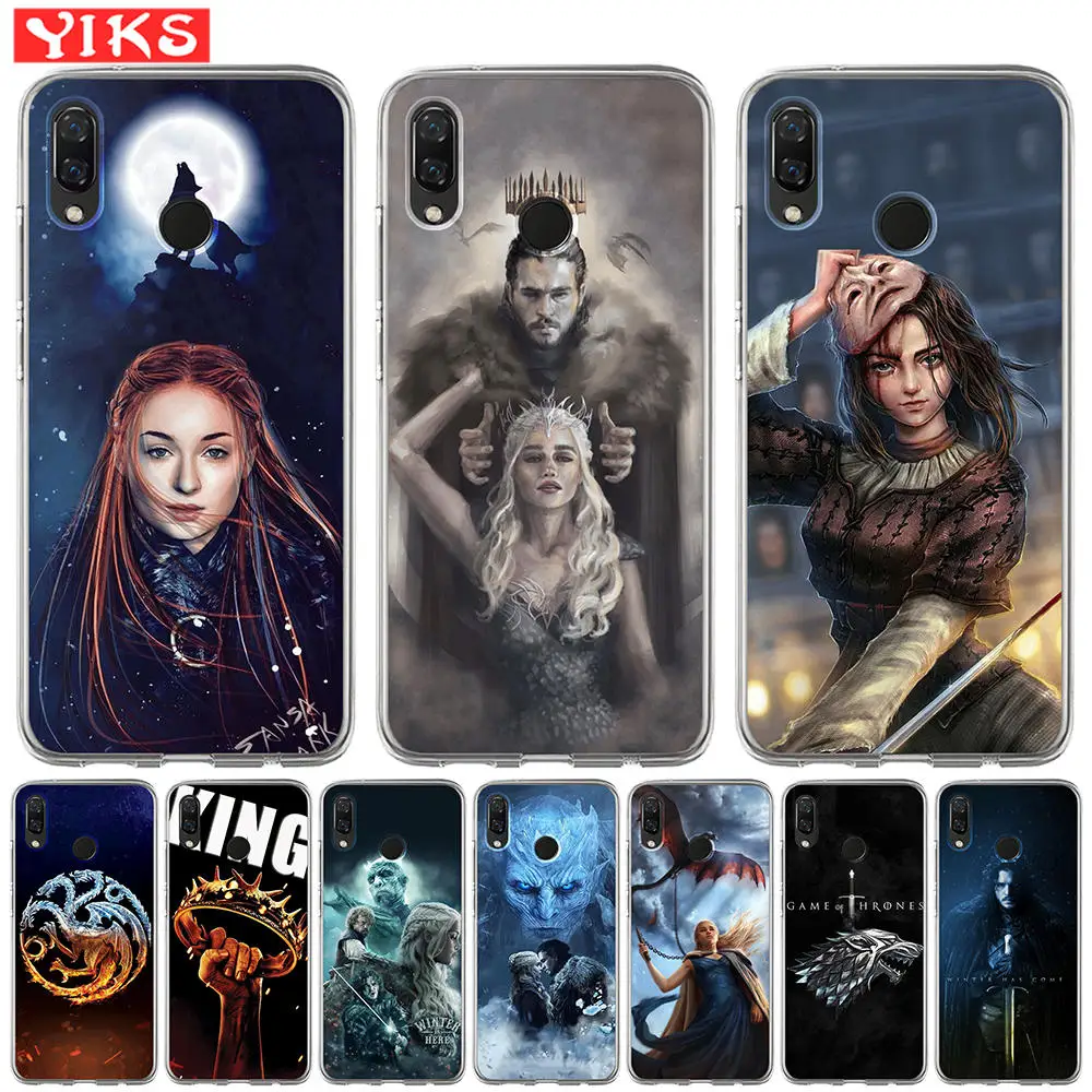 

Game Thrones Stark Badge Case For Huawei Nova 4e 3e 3 3i 2 Plus Y5 Y6 II Y3 Y7 2017 Y6 Prime 2018 Soft TPU Phone Covers Etui
