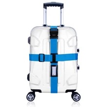 Luggage strap cross belt packing belt adjustable travel suitcase Nylon Lock Buckle strap baggage belt Only