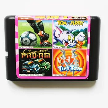 

TH-456 4 in 1 game cartridge 16 bit md Multi game card for sega genesis/mega drive