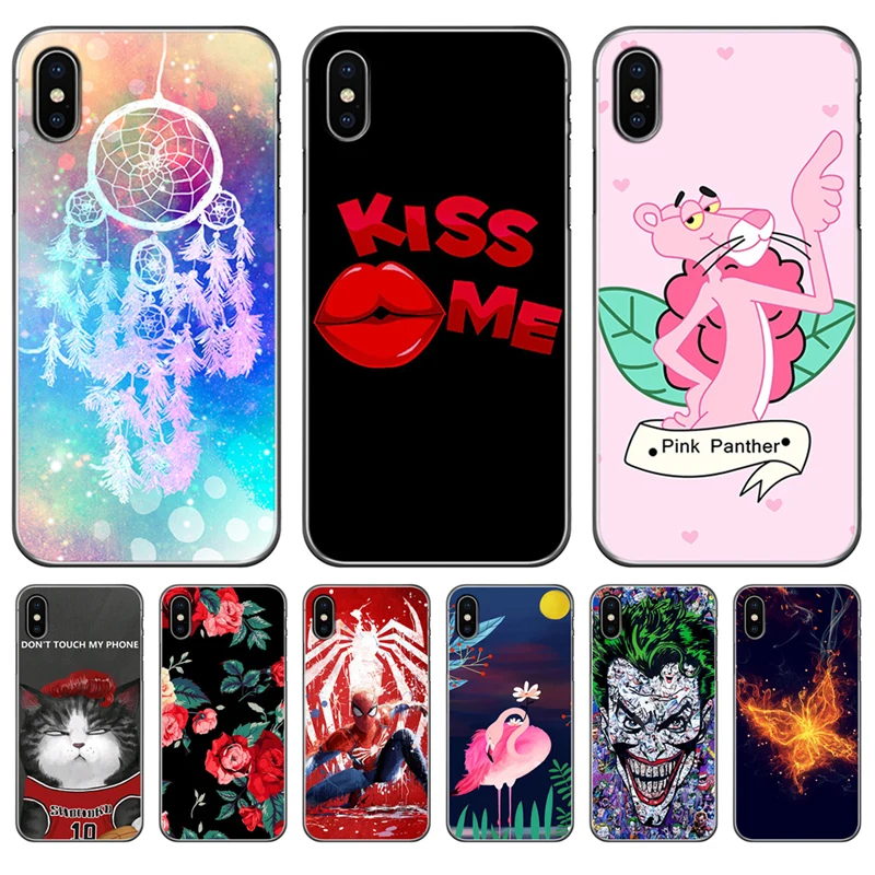 Фламинго Человек-паук для iPhone 5 5S SE 6 6S Plus 7 8 X XS чехол MAX XR Joker cover funda etui don't touch my phone